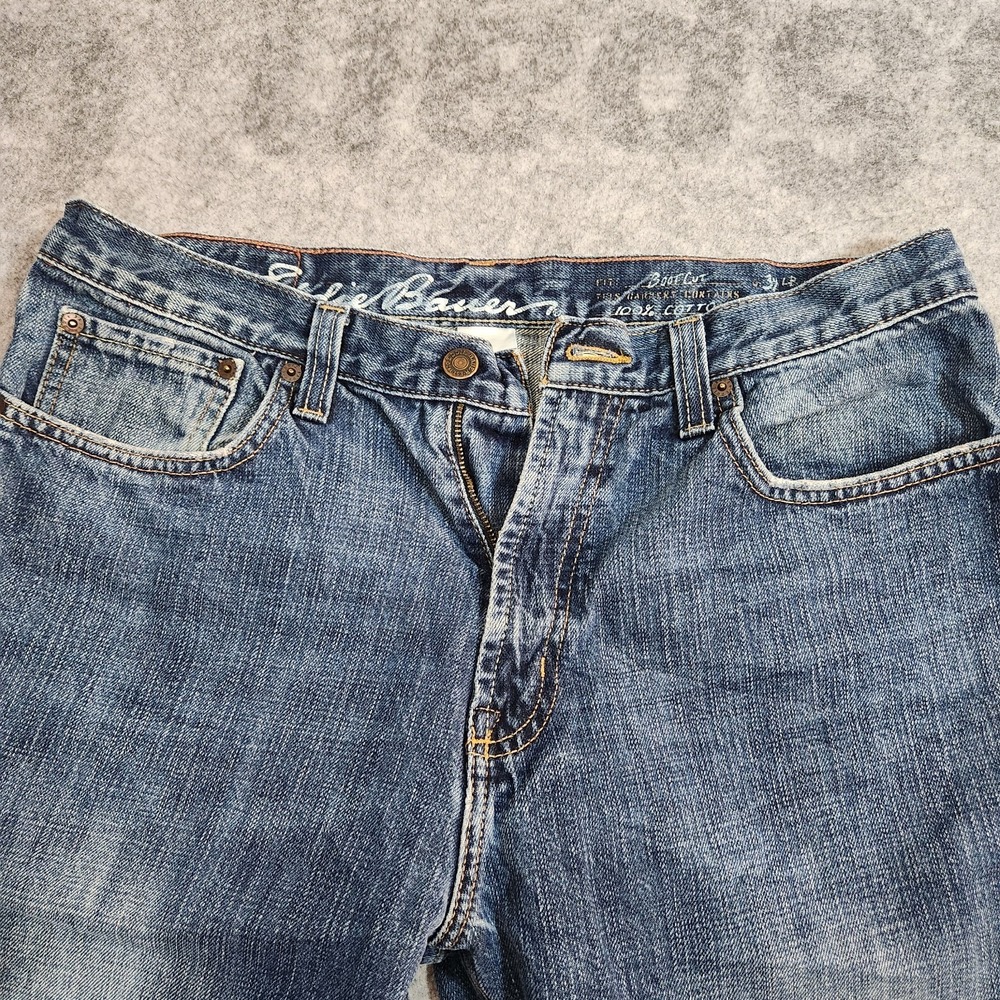 Eddie Bauer‎ Mens Straight Fit Medium Wash Blue Jeans 32 x 34
